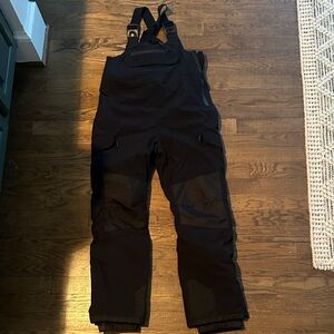 Kids Black Snow Bib Pants